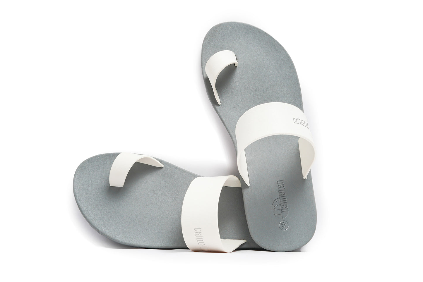 Pop Thumb Grey Sole White Strap