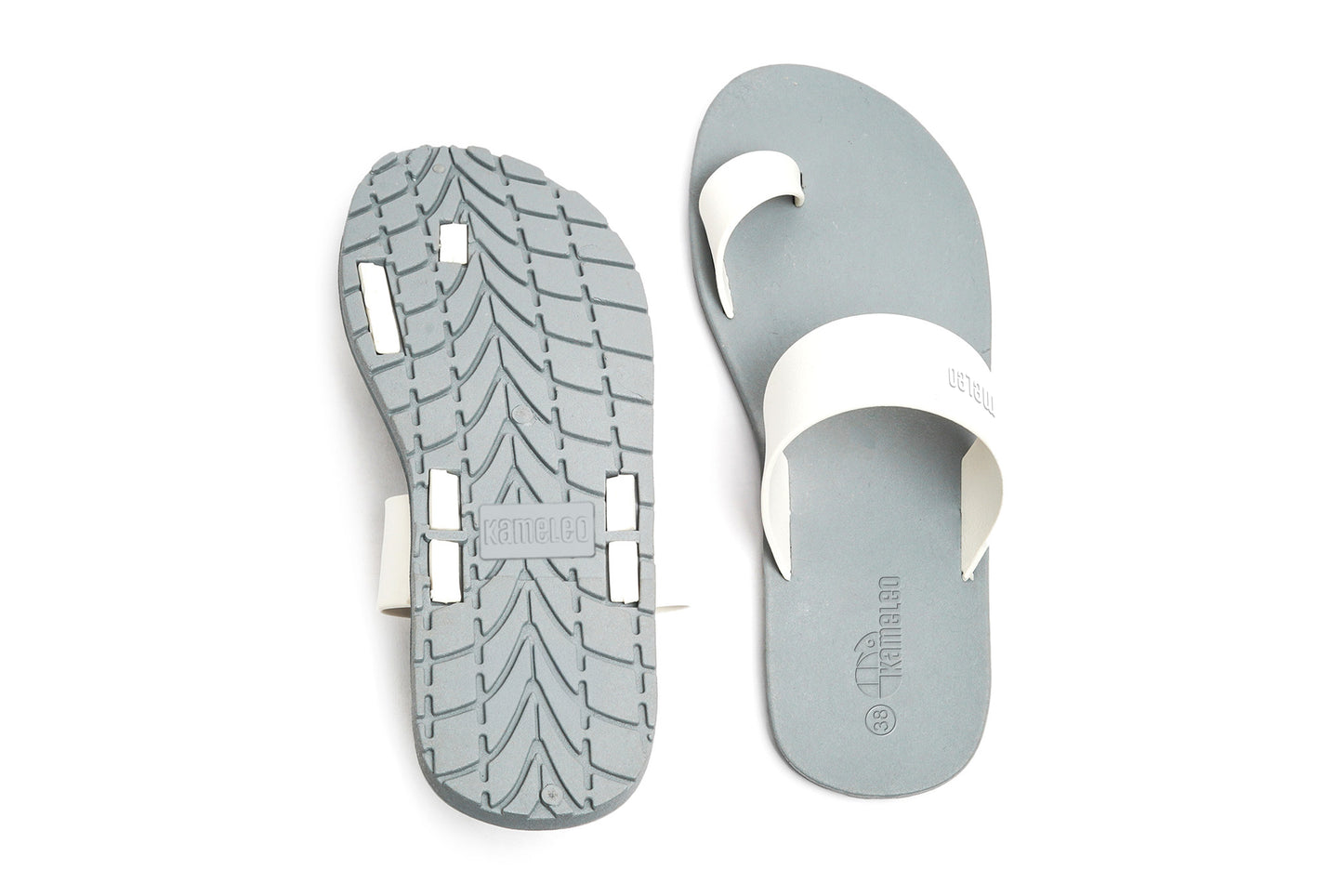 Pop Thumb Grey Sole White Strap