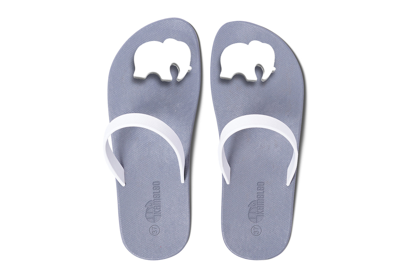 Poppi Ellie Grey Sole White Strap