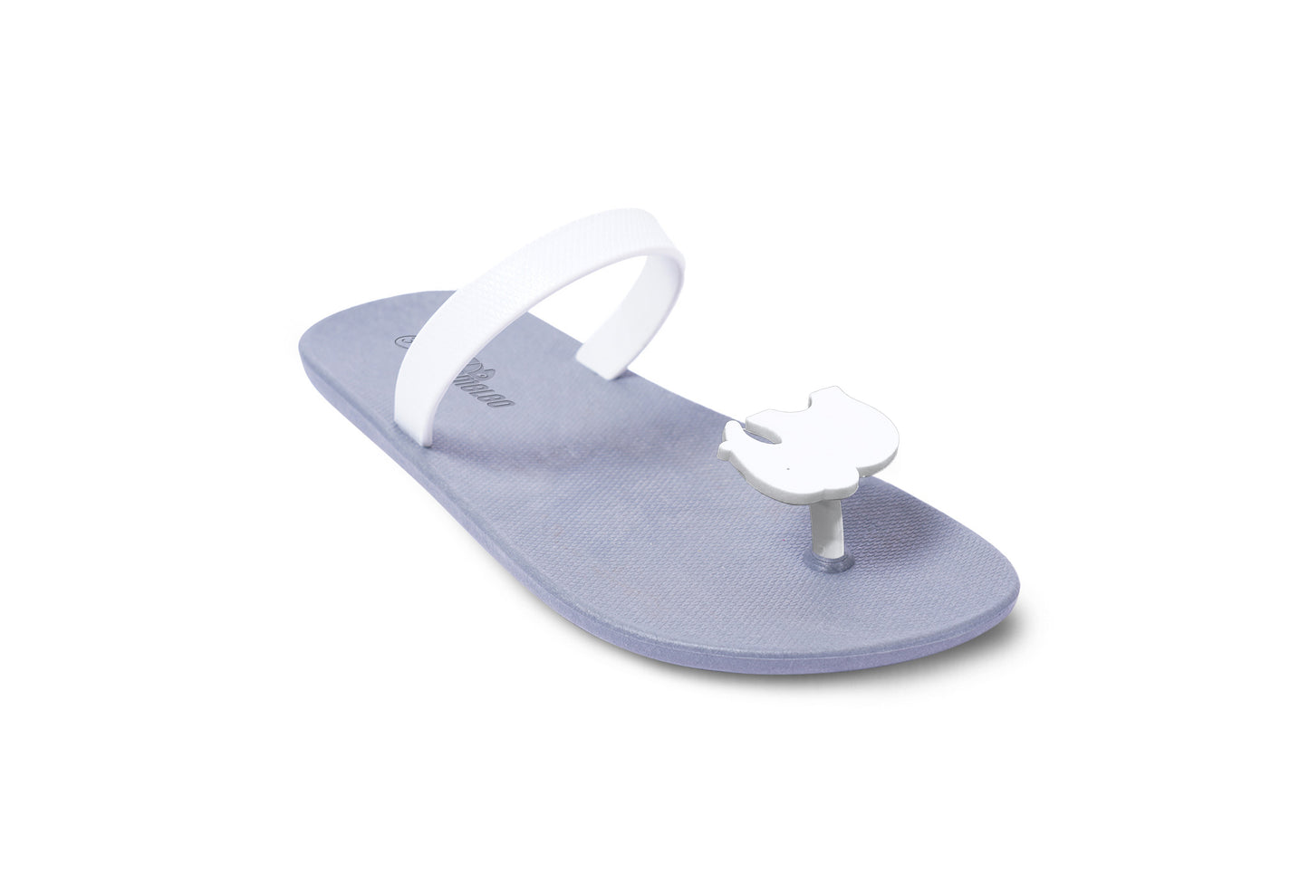 Poppi Ellie Grey Sole White Strap