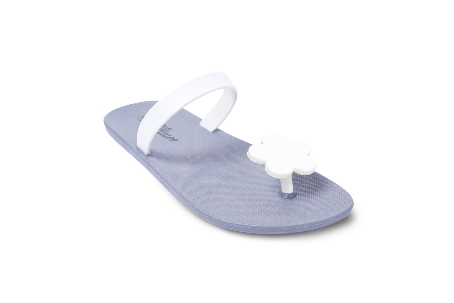 Poppi Flora Grey Sole White Strap