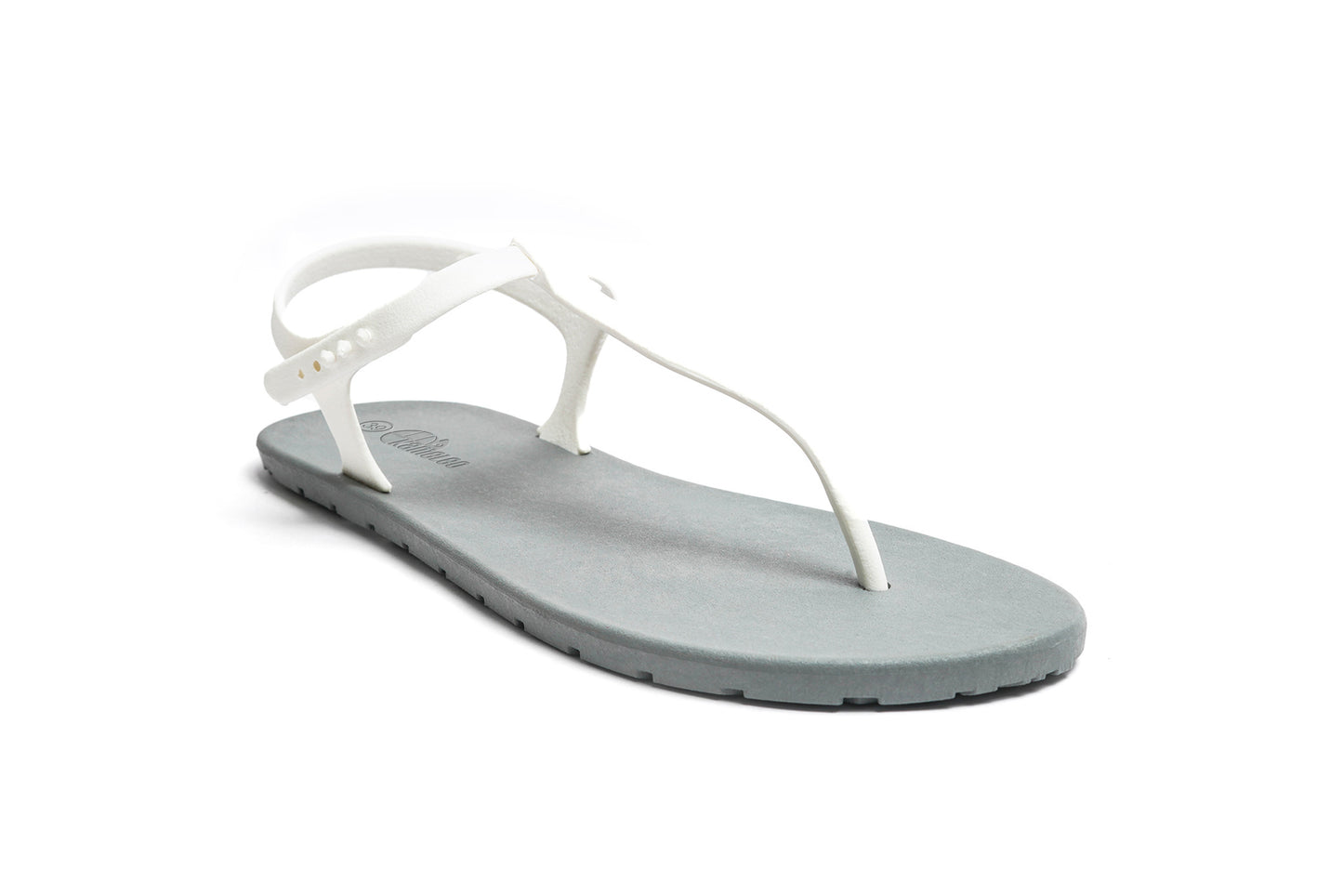 Saily Grey Sole White Strap