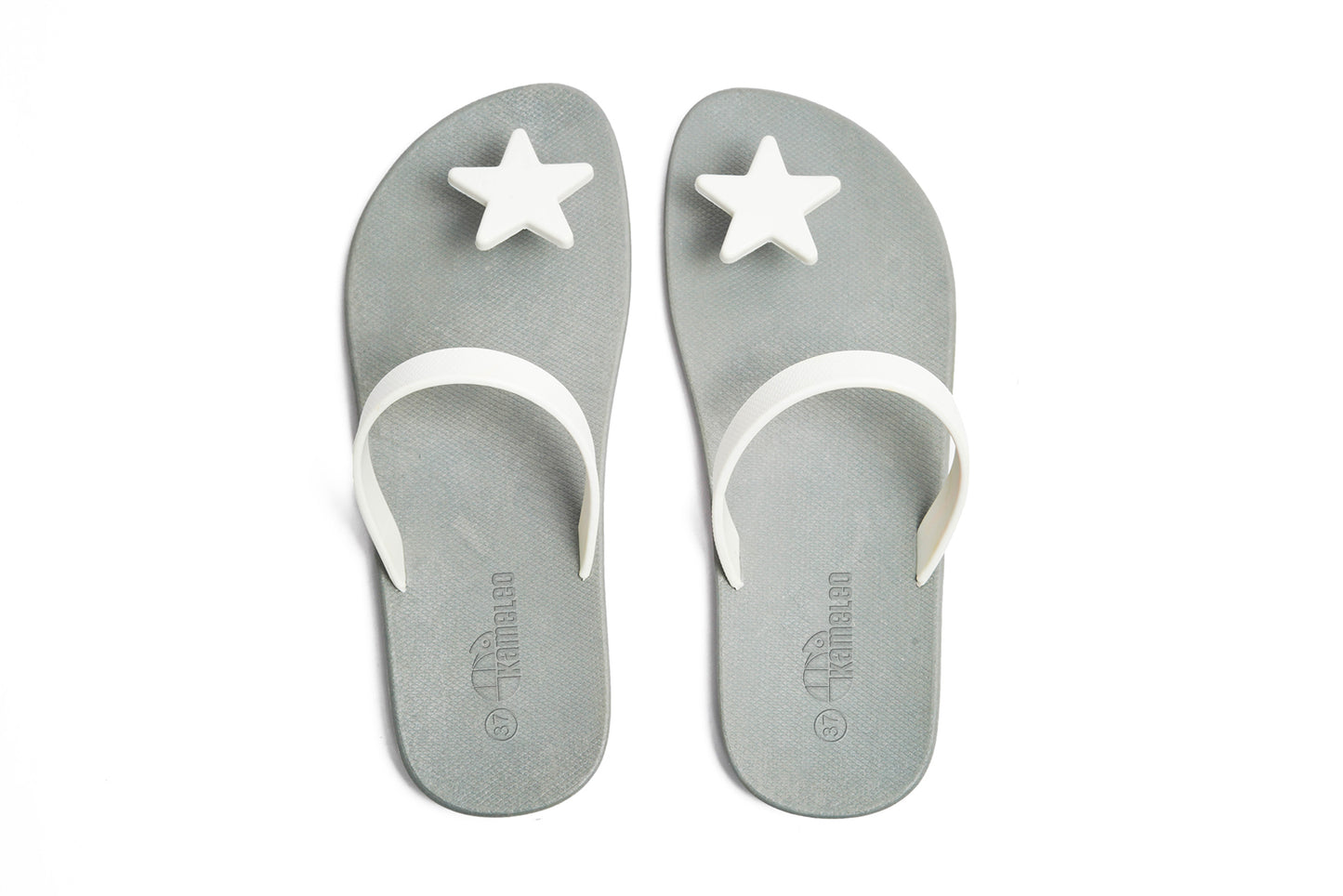 Poppi Star Grey Sole White Strap