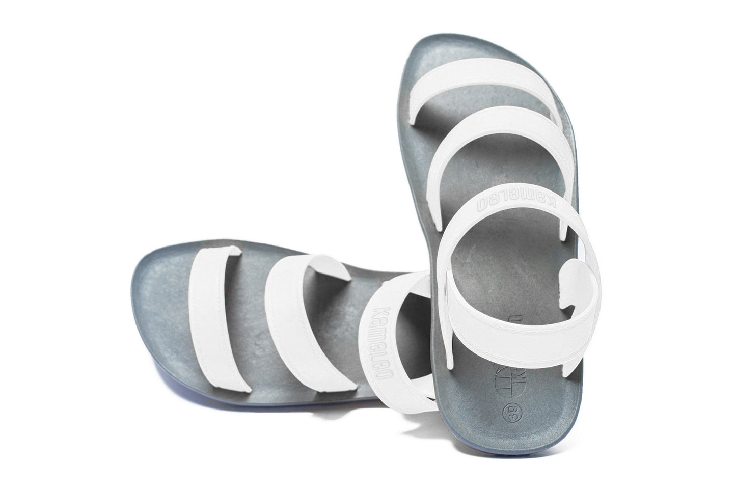 Twin Plus Grey Sole White Strap