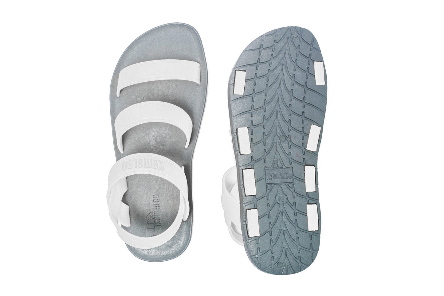 Twin Plus Grey Sole White Strap