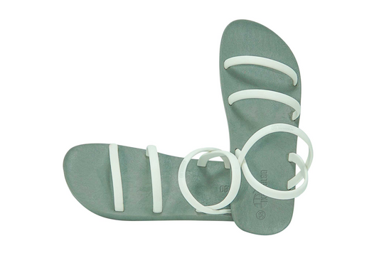 Twin Slim Grey Sole White Strap