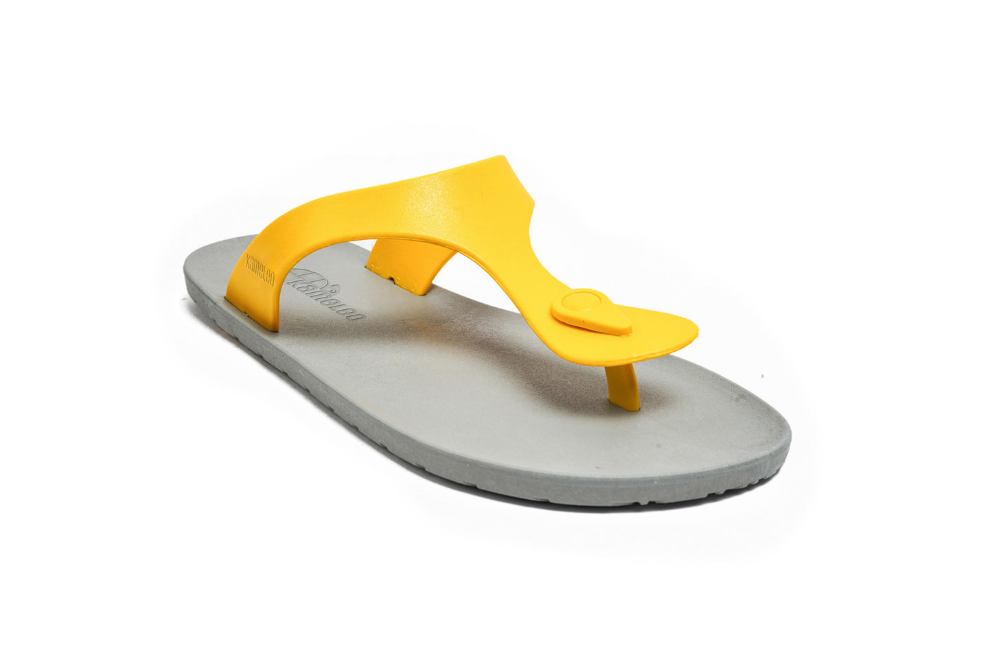 Candy Grey Sole Yellow Strap