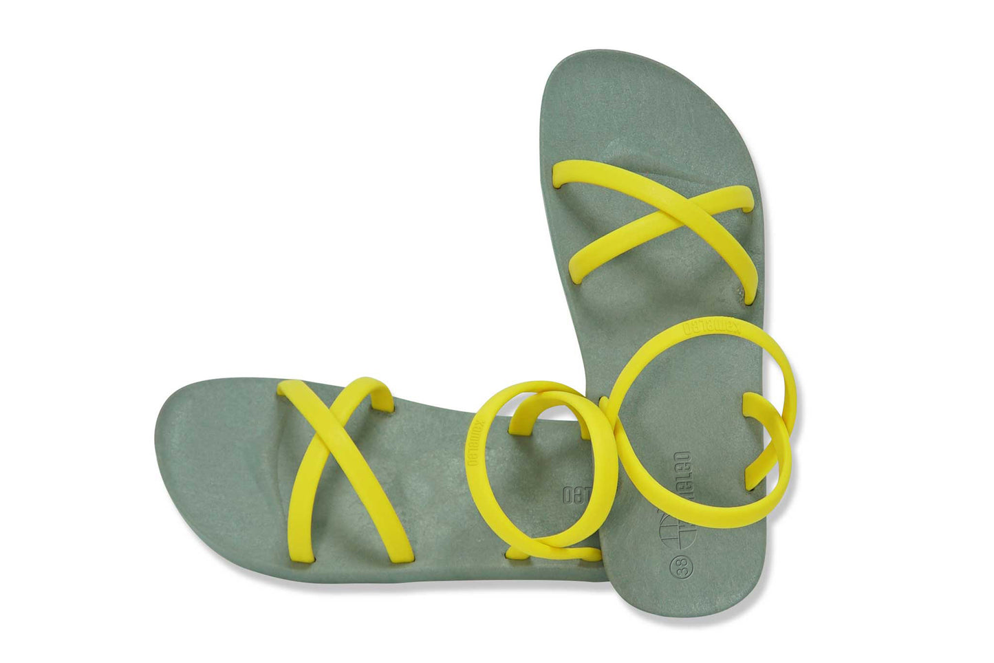 Cross Slim Grey Sole Yellow Strap