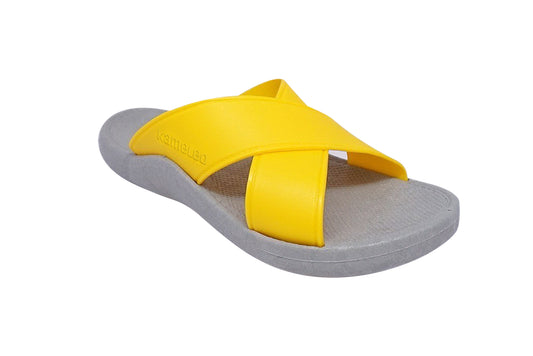 Crossy Grey Sole Yellow Strap