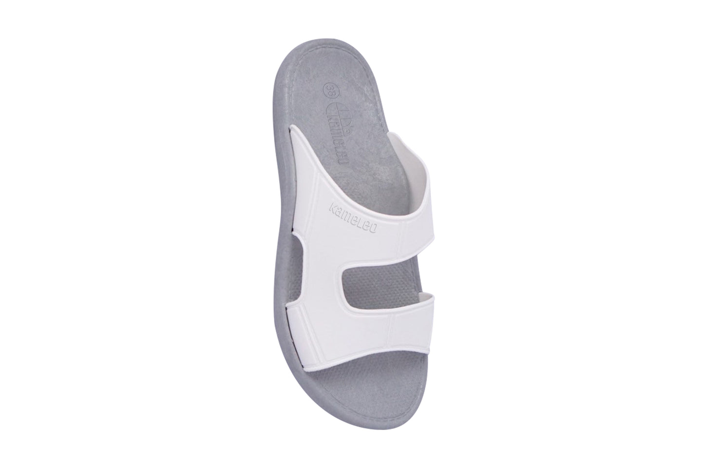 Harvey Grey Sole White Strap