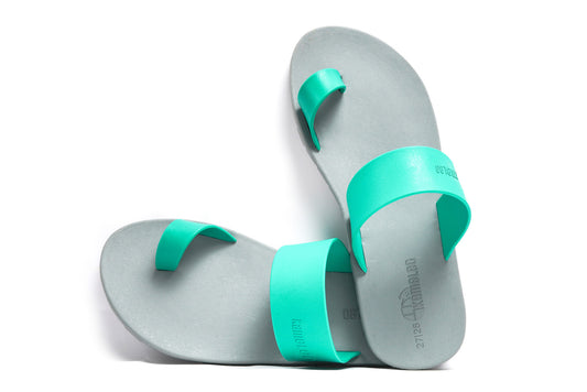 Pop Thumb Kids Grey Sole Green Strap