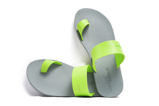 Pop Thumb Kids Grey Sole Lime Strap