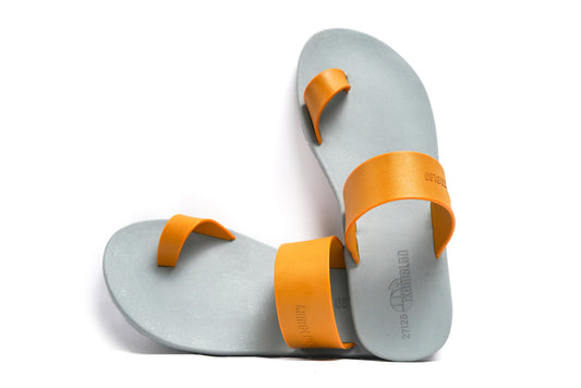 Pop Thumb Kids Grey Sole Caramel Strap