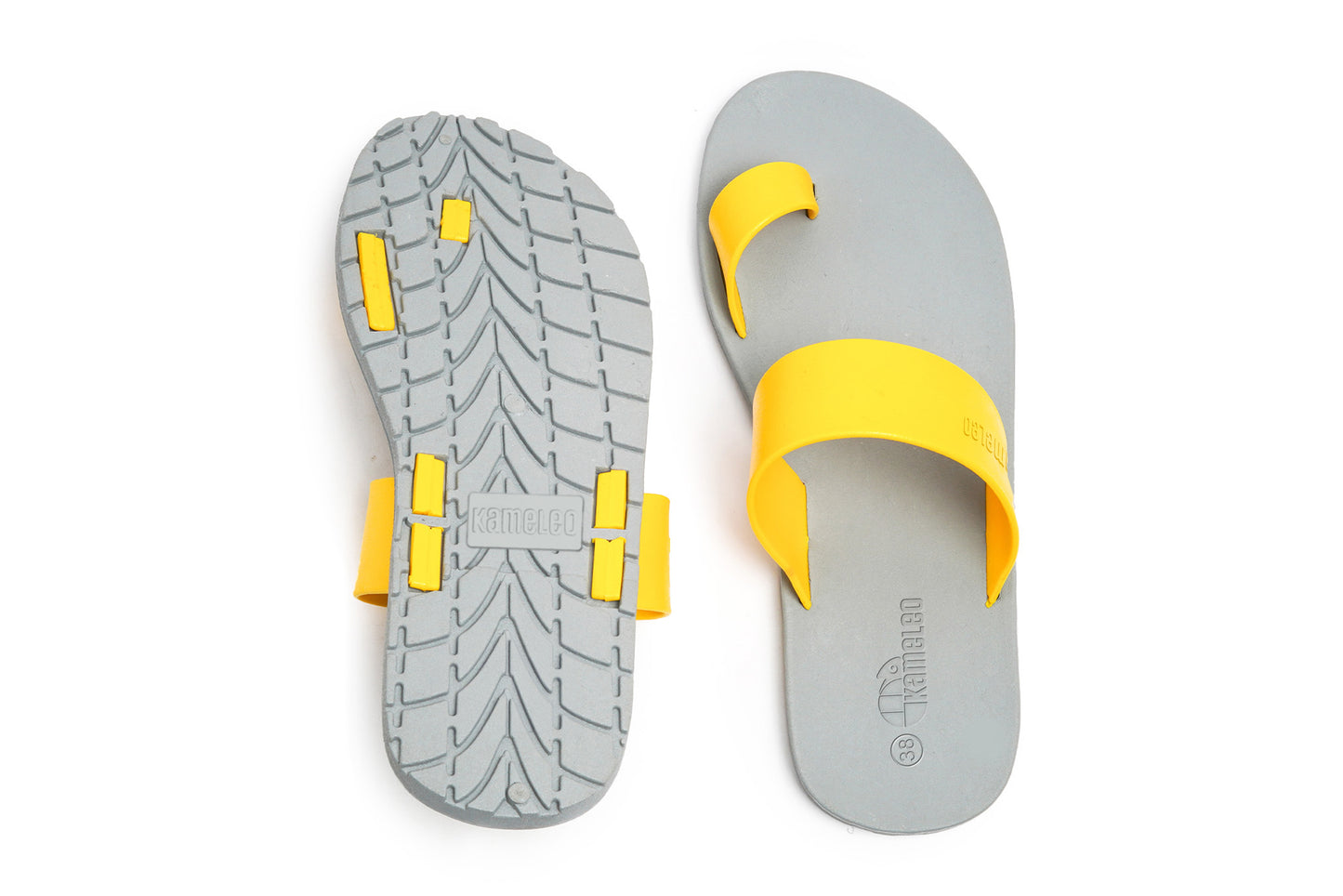 Pop Thumb Grey Sole Yellow Strap