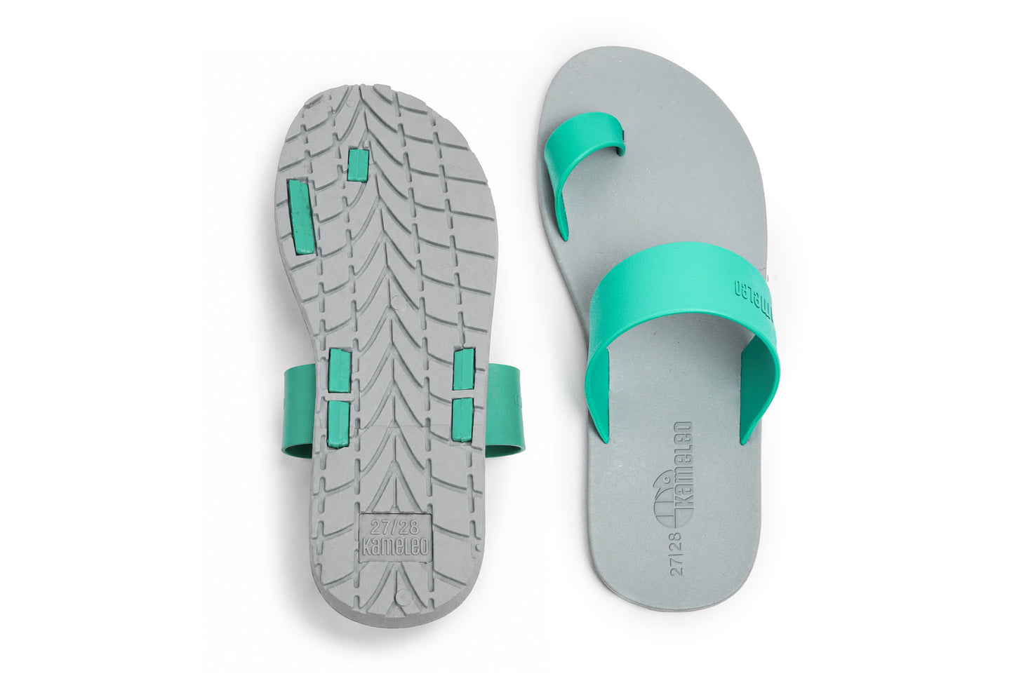 Pop Thumb Kids Grey Sole Green Strap