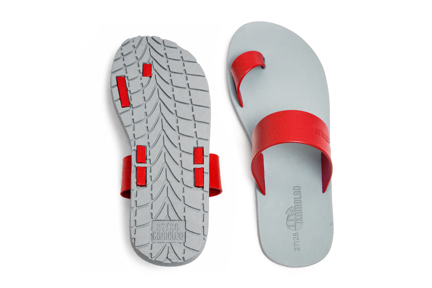 Pop Thumb Kids Grey Sole Red Strap