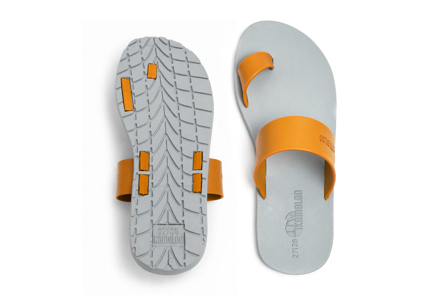 Pop Thumb Kids Grey Sole Caramel Strap