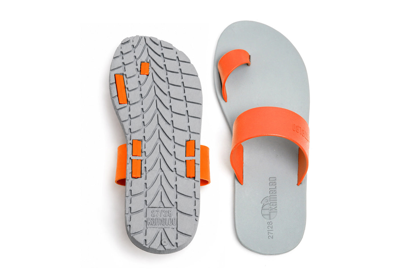 Pop Thumb Kids Grey Sole Orange Strap