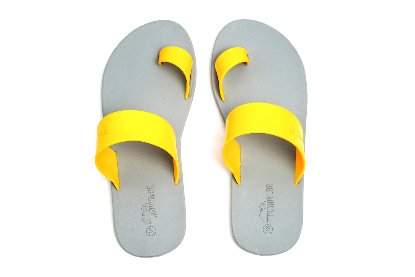 Pop Thumb Grey Sole Yellow Strap