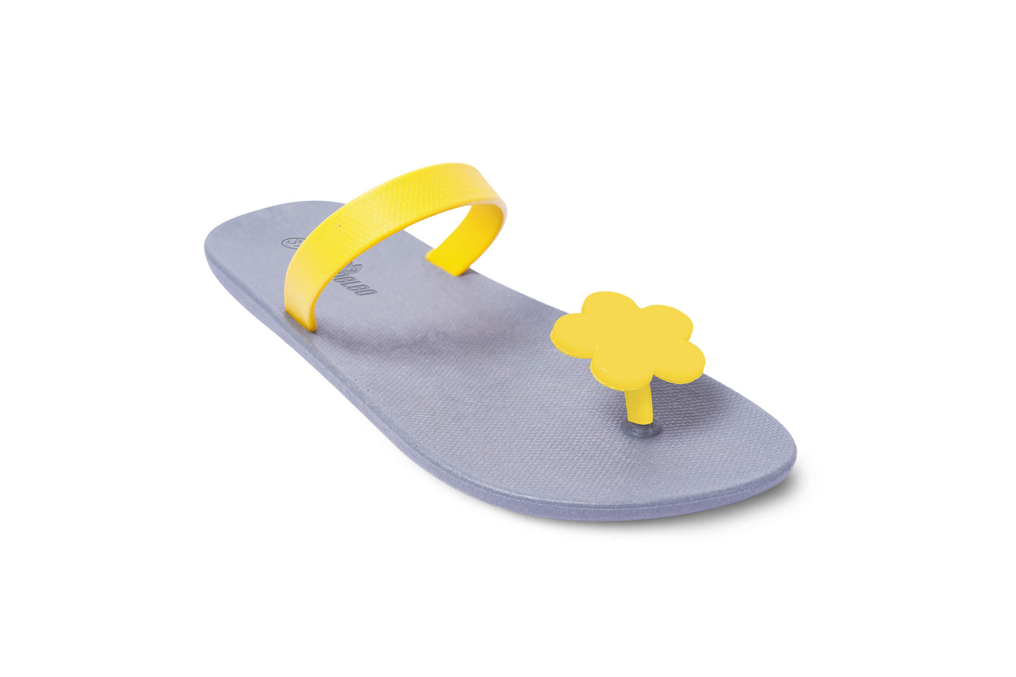 Poppi Flora Grey Sole Yellow Strap