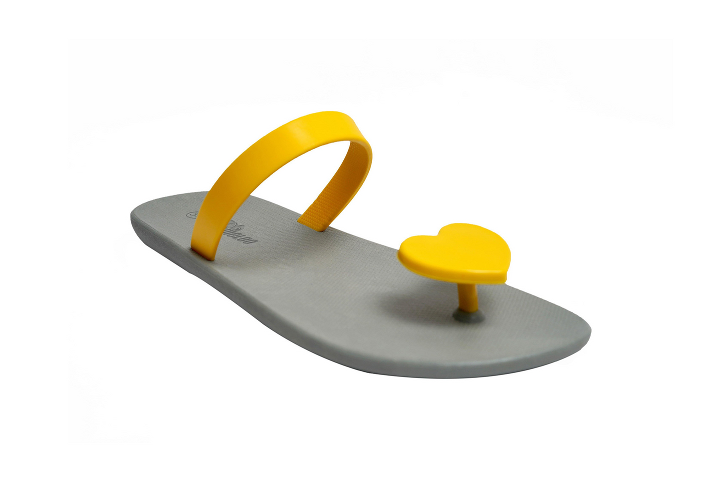 Poppi Heart Grey Sole Yellow Strap