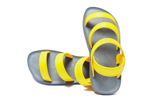 Twin Plus Kids Grey Sole Yellow Strap