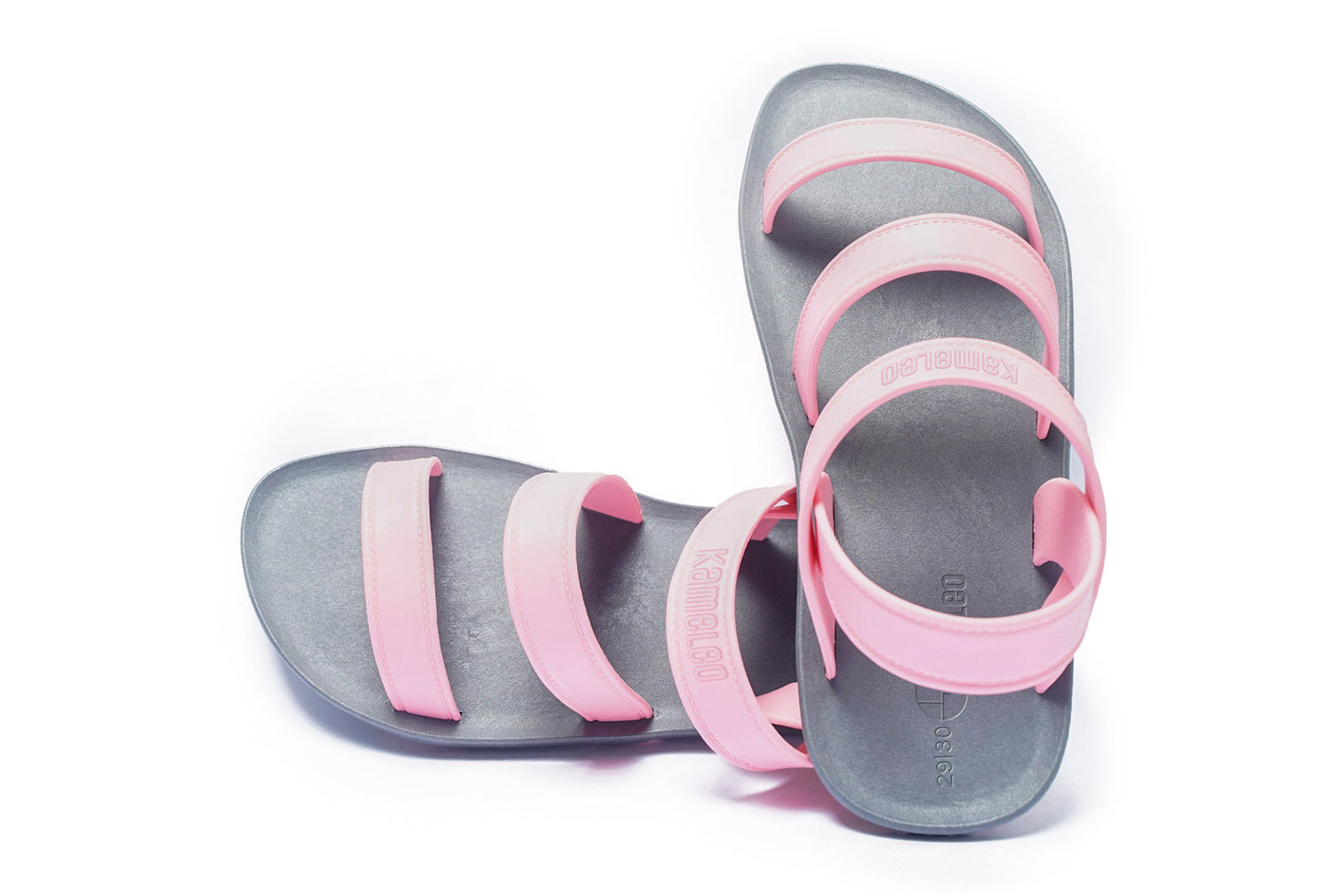 Twin Plus Kids Grey Sole LightPink Strap