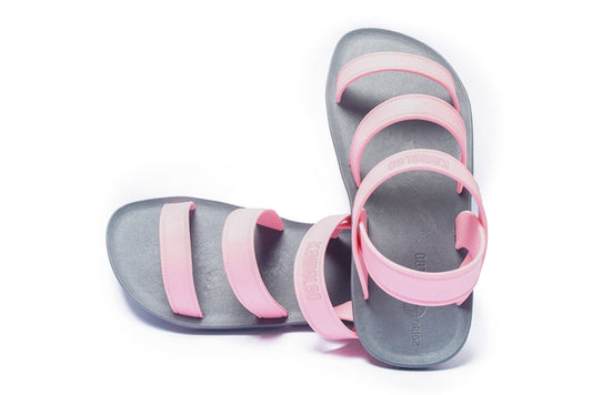 Twin Plus Kids Grey Sole LightPink Strap