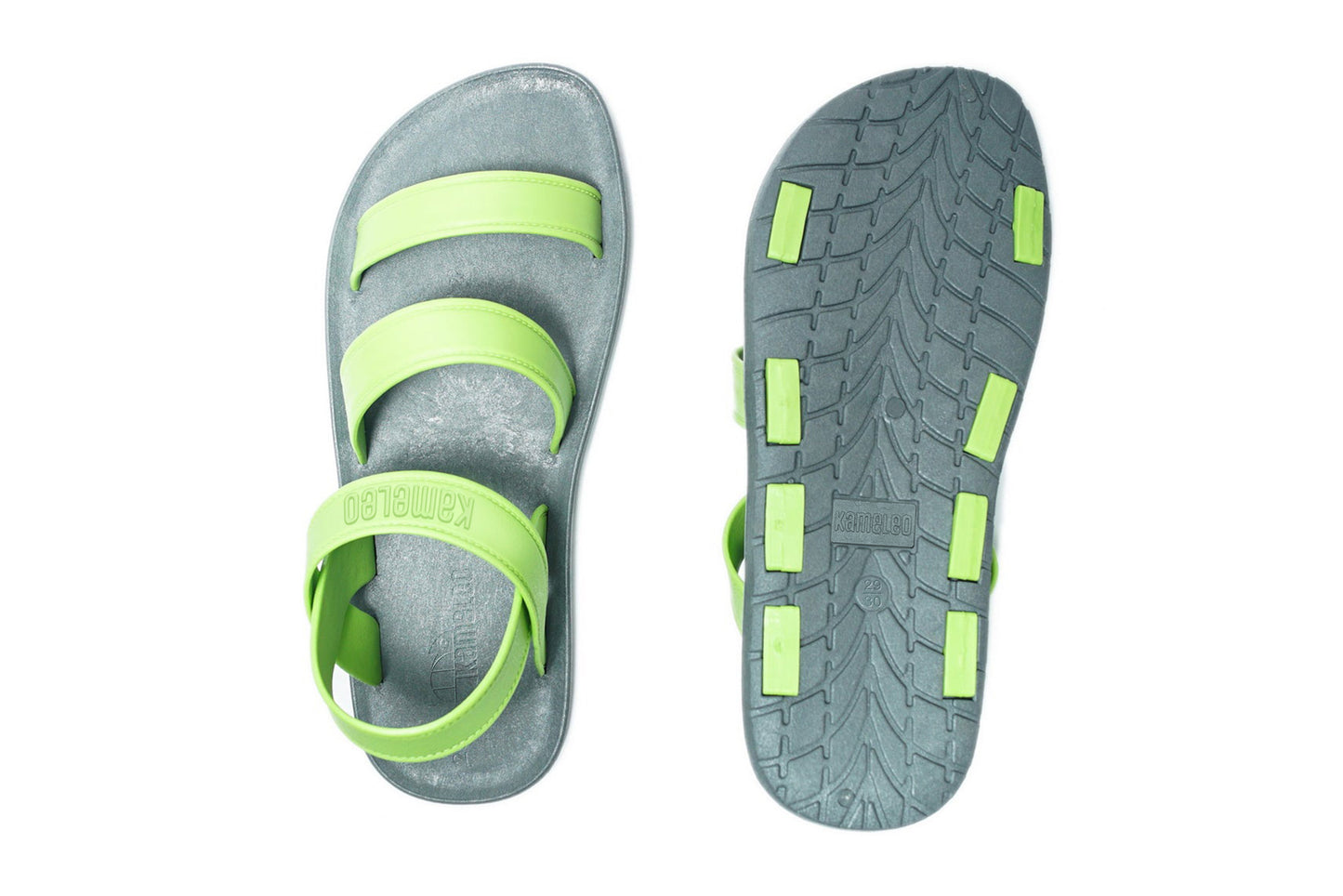 Twin Plus Kids Grey Sole Lime Strap
