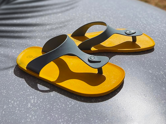 Candy Yellow Sole Grey Strap