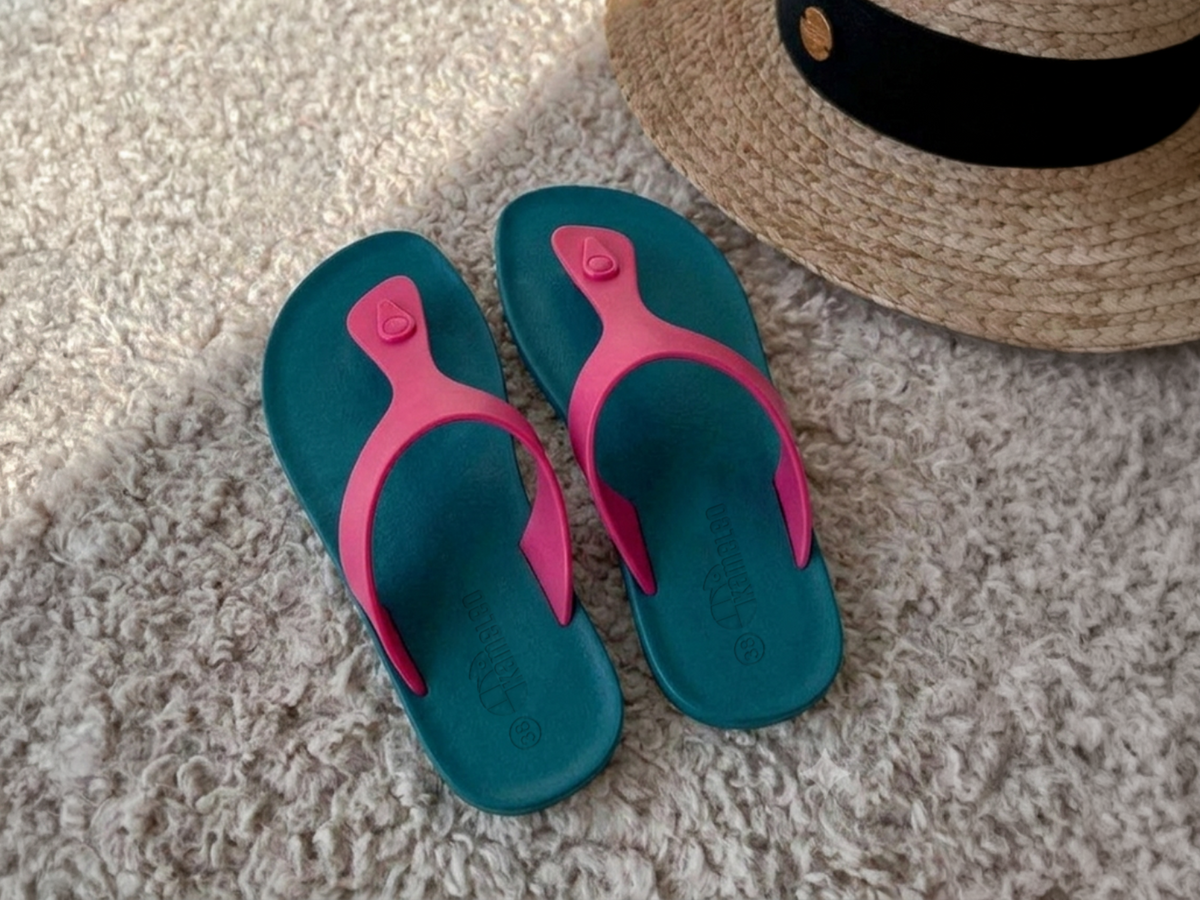 Candy Green Sole Pink Strap