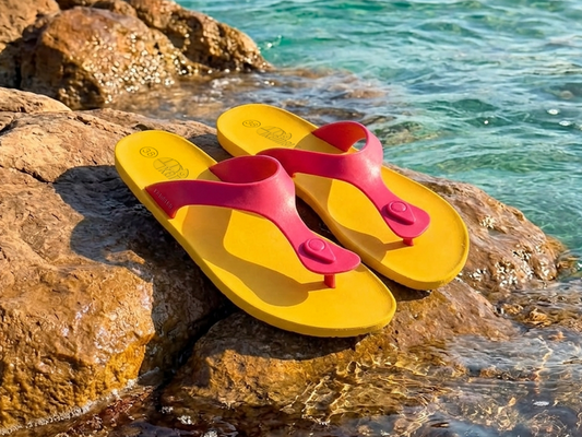 Candy Yellow Sole Pink Strap