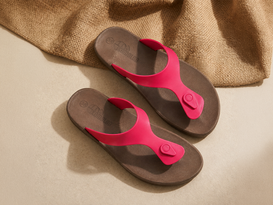 Candy Brown Sole Pink Strap