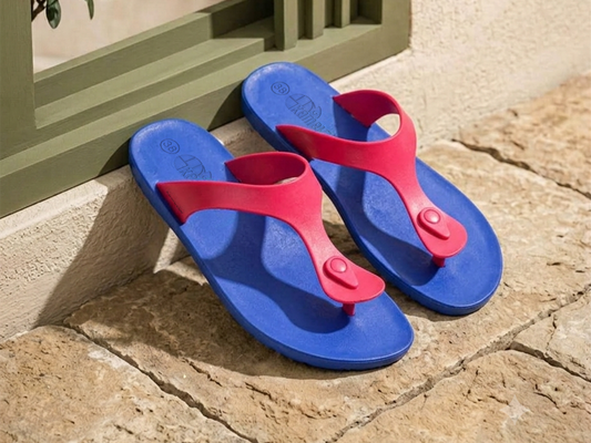 Candy Blue Sole Pink Strap