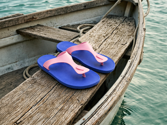 Candy Blue Sole LightPink Strap
