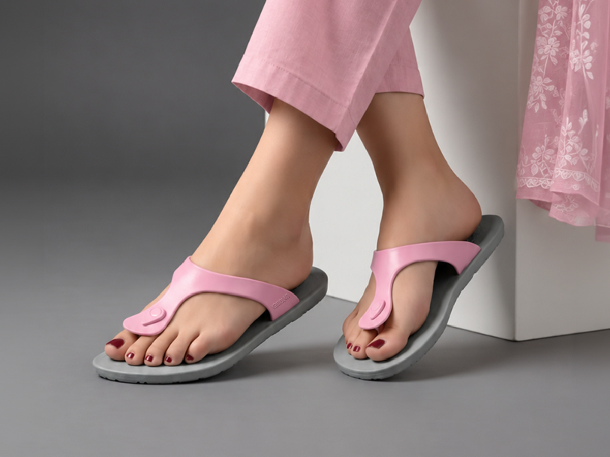 Candy Grey Sole LightPink Strap