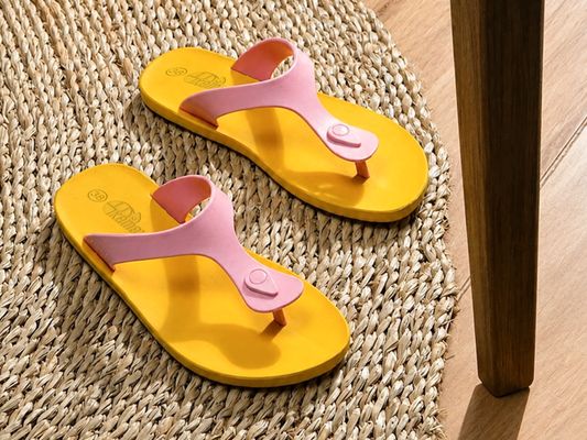 Candy Yellow Sole LightPink Strap