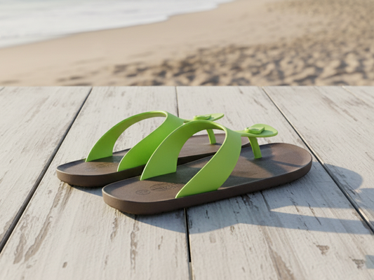 Candy Brown Sole Lime Strap