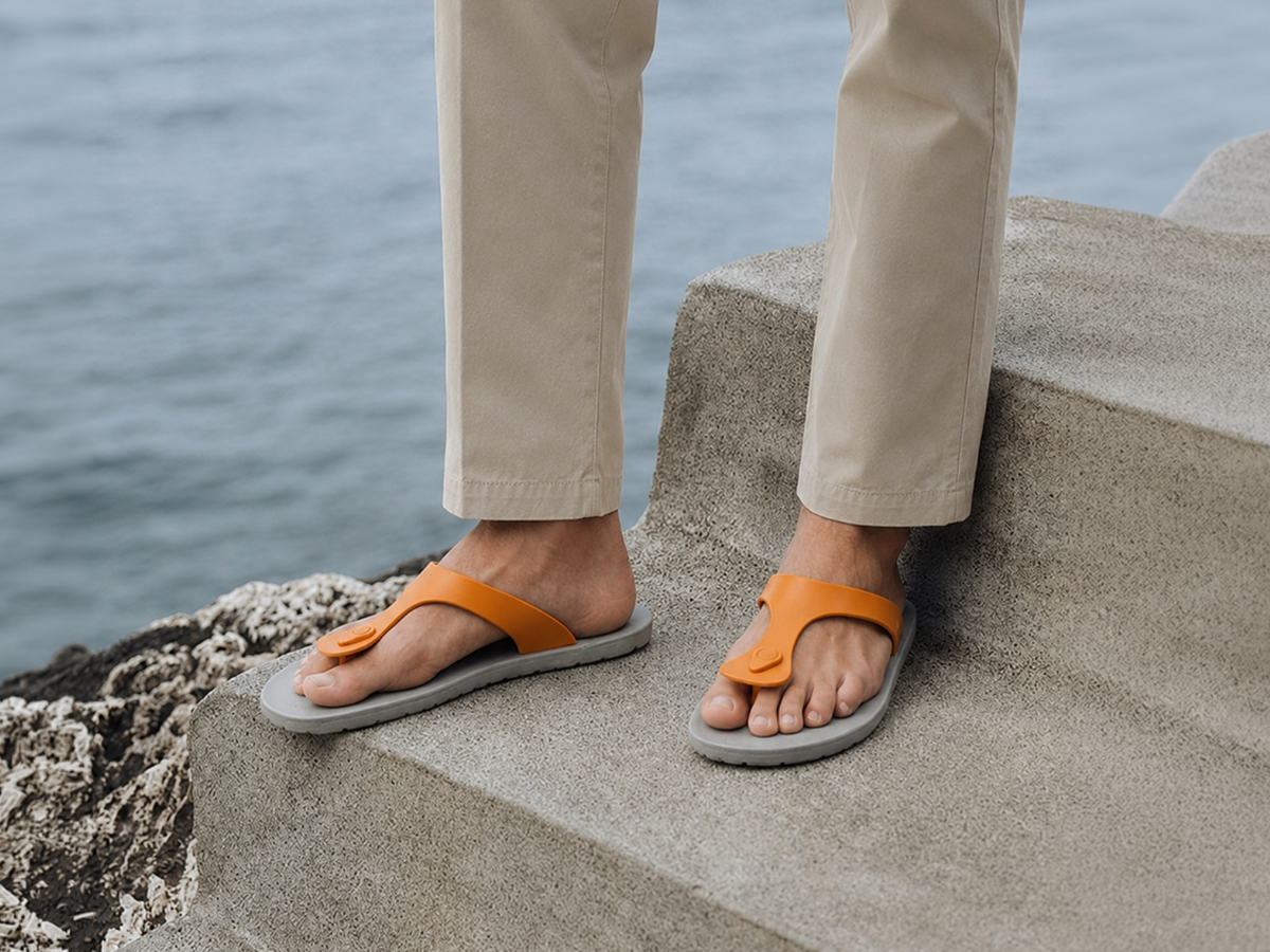 Candy Grey Sole Orange Strap