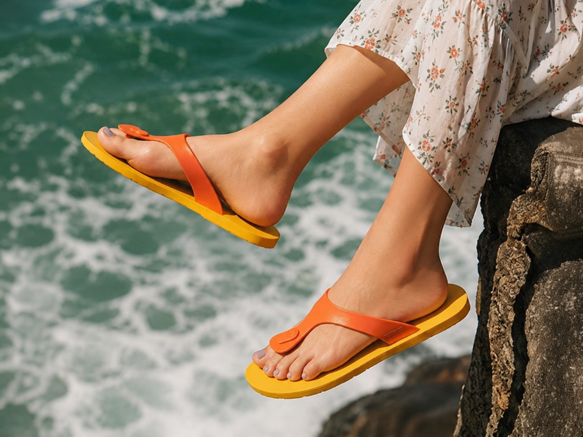 Candy Yellow Sole Orange Strap