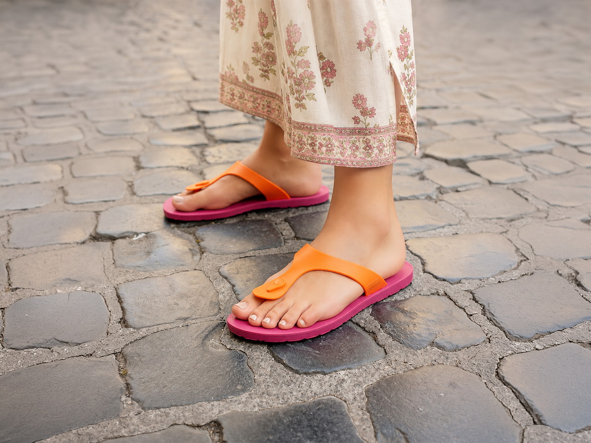 Candy Pink Sole Orange Strap