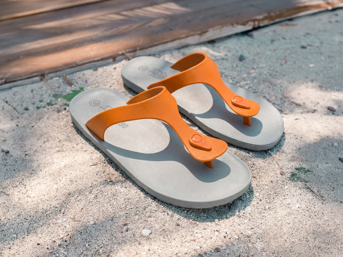 Candy Grey Sole Orange Strap