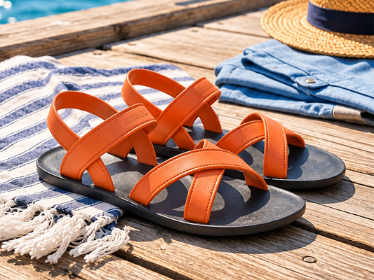 Cross Plus Black Sole Orange Strap