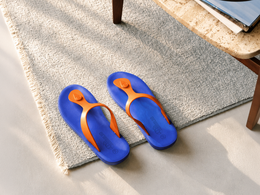 Candy Blue Sole Orange Strap