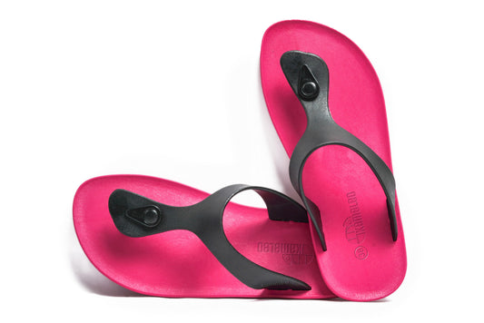 Candy Pink Sole Black Strap
