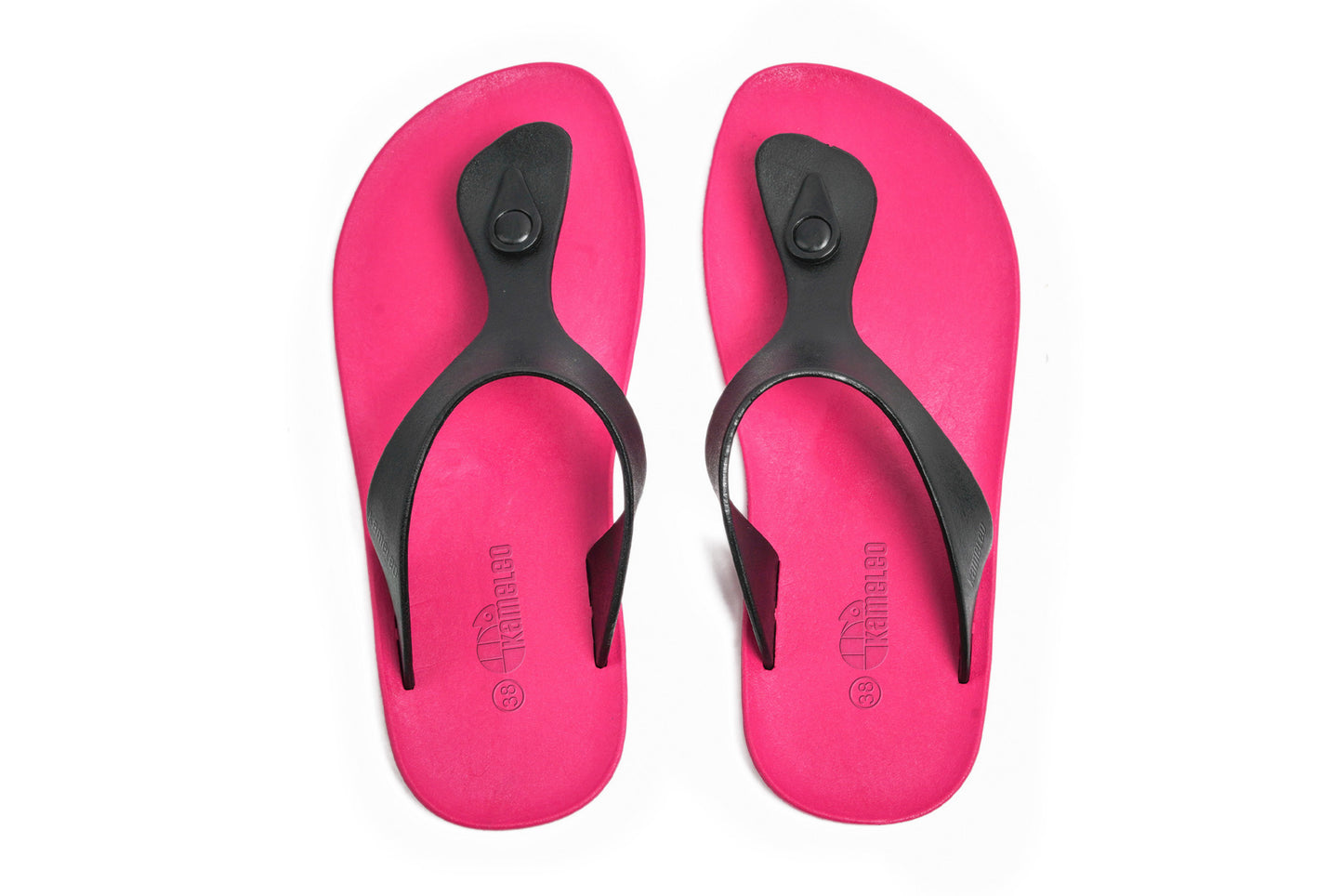 Candy Pink Sole Black Strap
