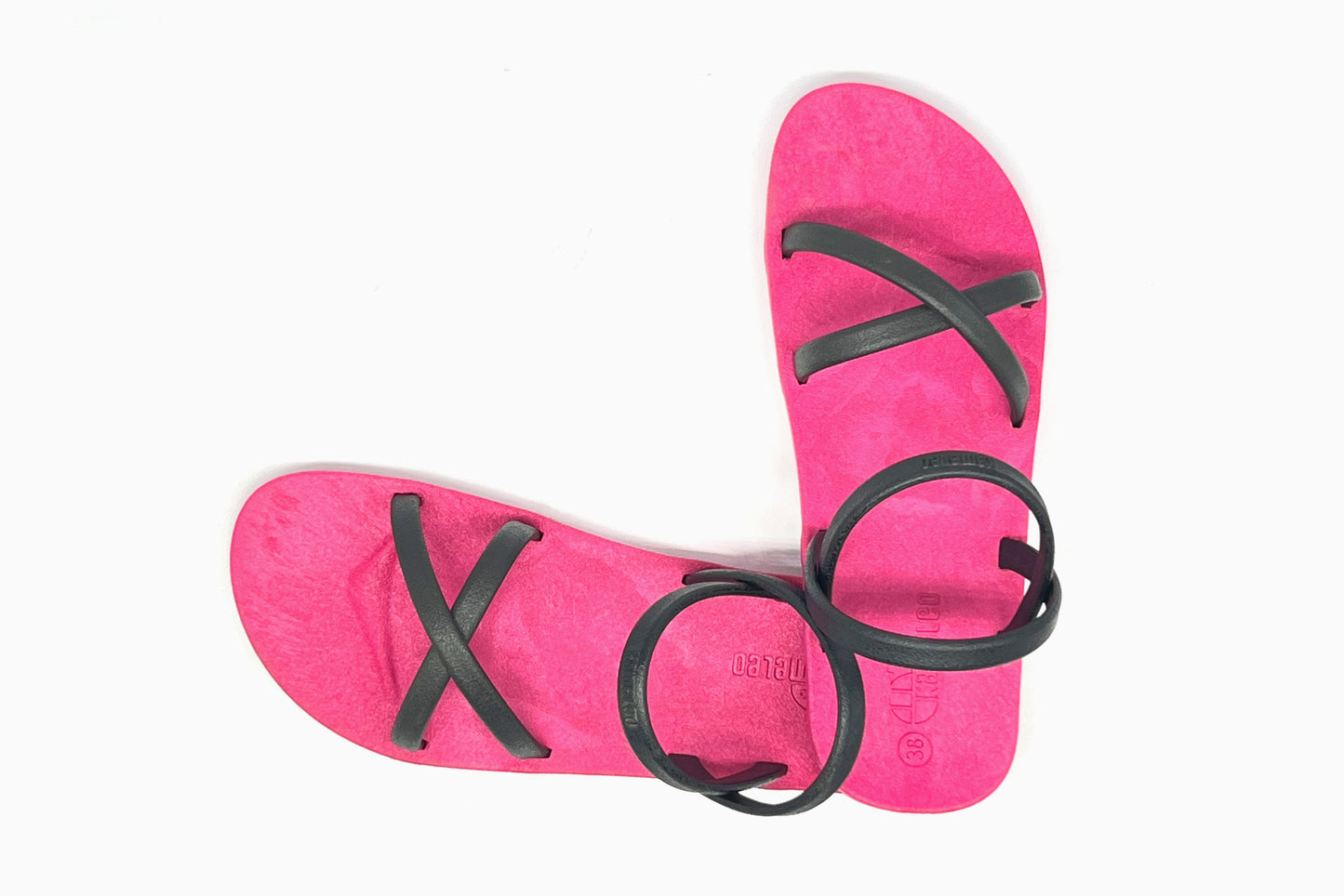 Cross Slim Pink Sole Black Strap