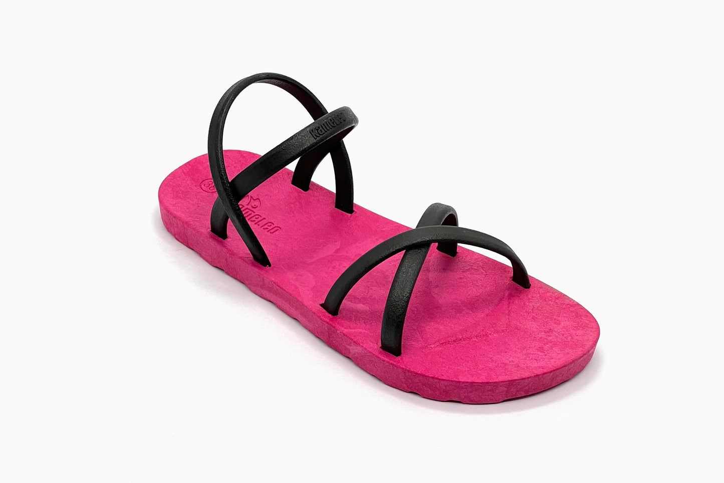 Cross Slim Pink Sole Black Strap
