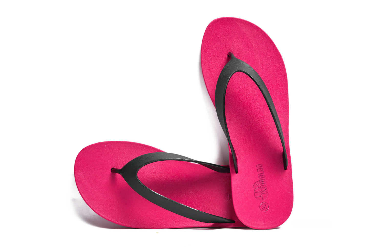 Flippy Pink Sole Black Strap