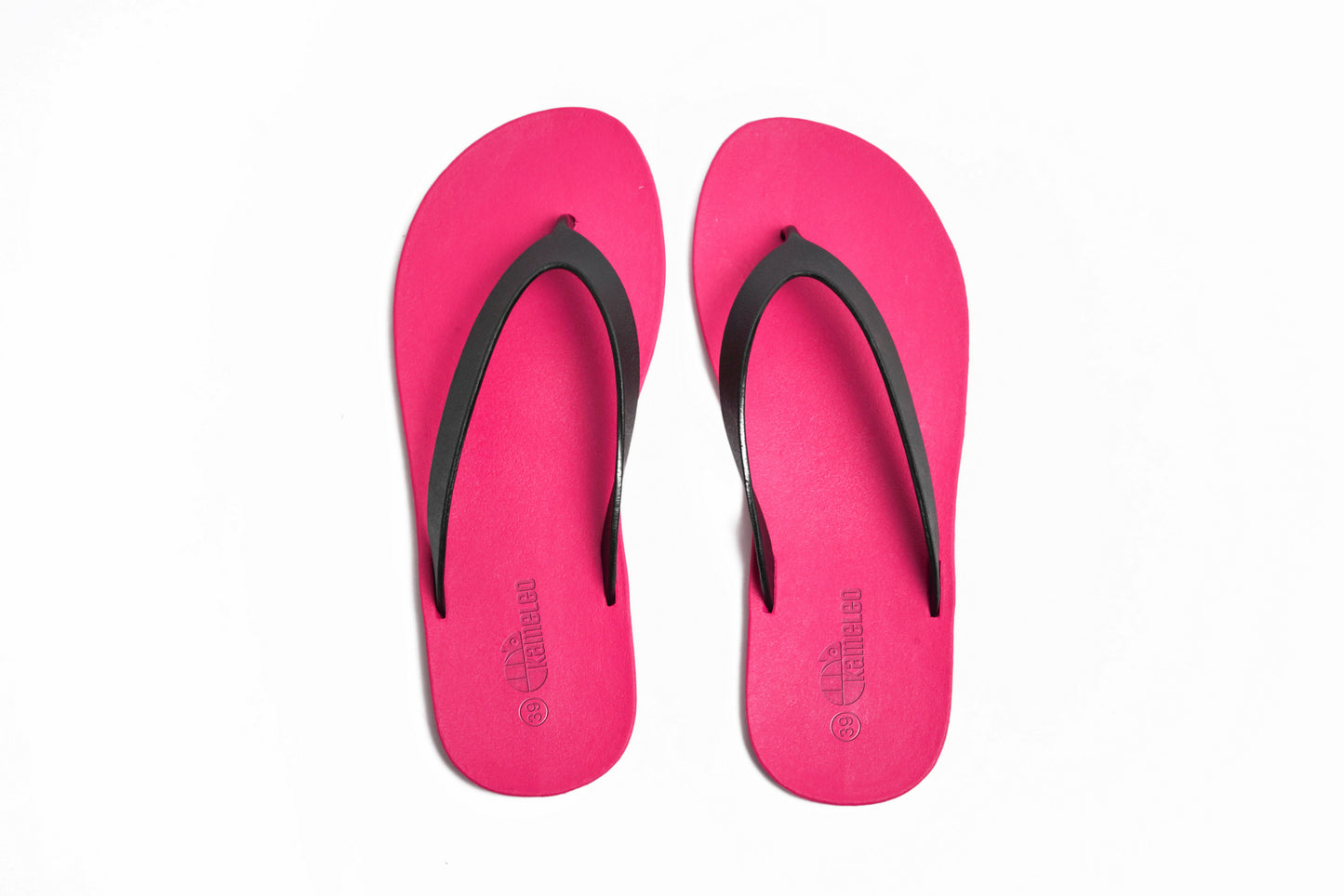 Flippy Pink Sole Black Strap